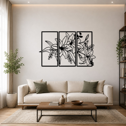 3-piece-flowers-wall-art-main-image 3 Piece Floral Wall Art