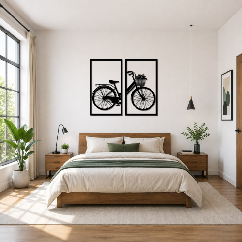 Bicycle 2-Piece Metal Wall Art Set