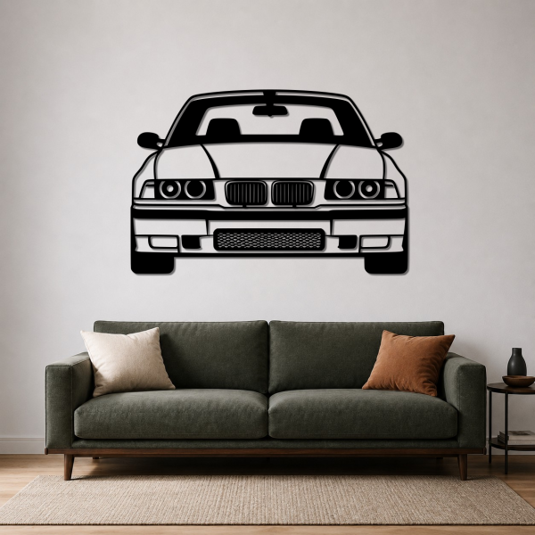BMW E36 M3 Metal Wall Art
