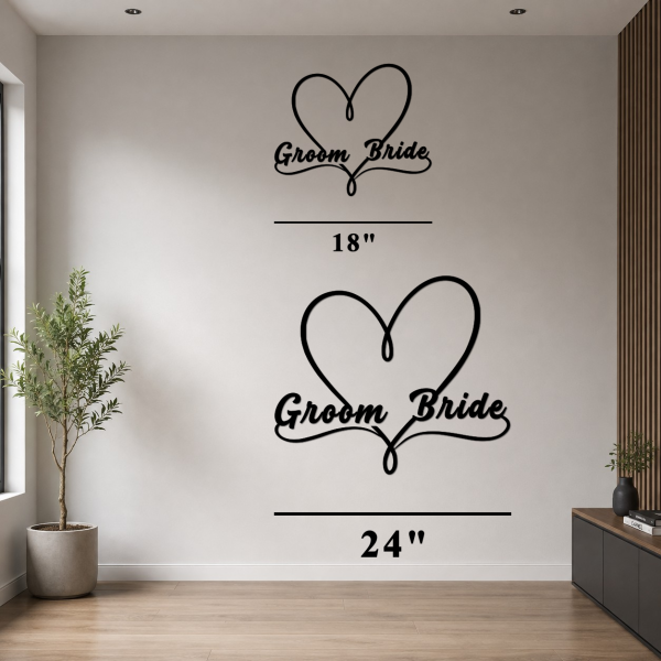 Custom Couple Names Metal Wall Art