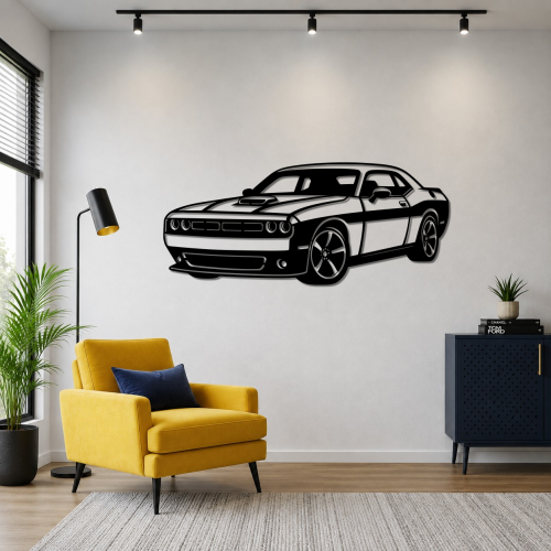 Dodge Challenger Metal Wall Art