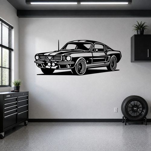 Ford Mustang 1967 Fastback Metal Wall Art