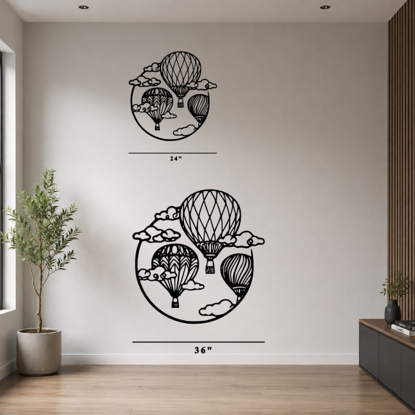 Hot Air Balloons Metal Wall Art