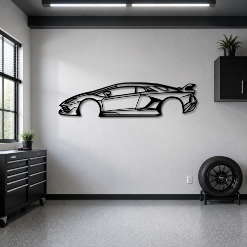 Lamborghini Aventador Metal Wall Art