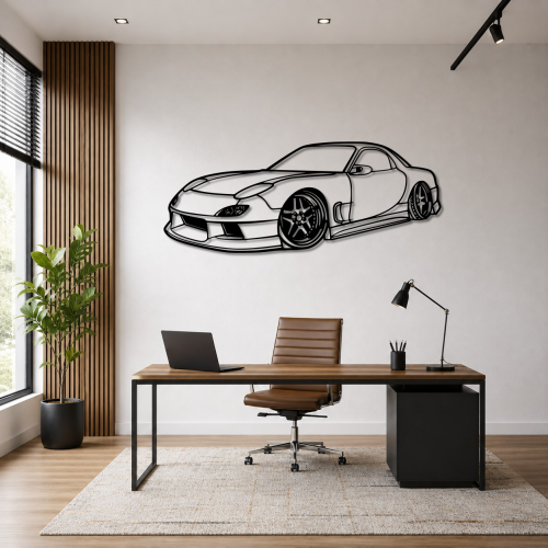 Mazda RX-7 FD Metal Wall Art