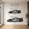 Audi R8 V10 Side Silhouette Metal Wall Art