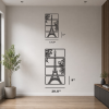 Split Eiffel Tower 4-Piece Metal Wall Art Set