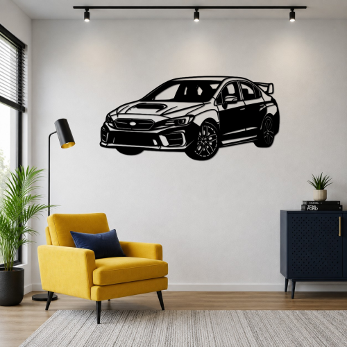 Subaru WRX STI Metal Wall Art