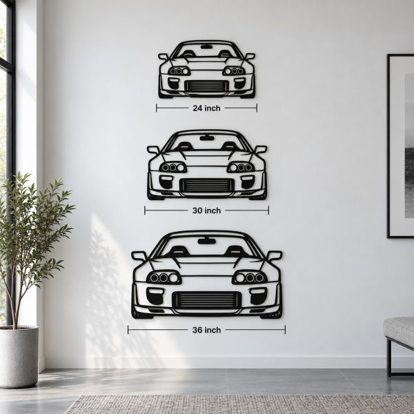 Porsche 911 964 Rear Silhouette Metal Wall Art
