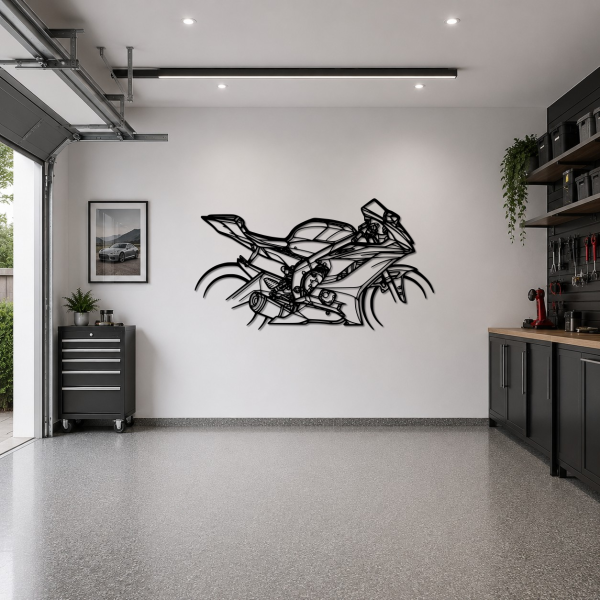 Yamaha YZF-R6 Motorcycle Metal Wall Art